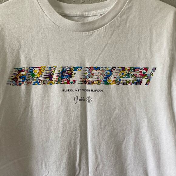 Uniqlo Billie Eilish Takashi Murakami UT White Graphic T-Shirt Size XS - Picture 2 of 7